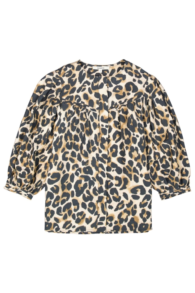BLOUSE MET PRINT H50030 912 ALMOND